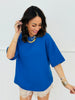 Contrast Crew Neck Tee Top (Reg.) - 4 Colors