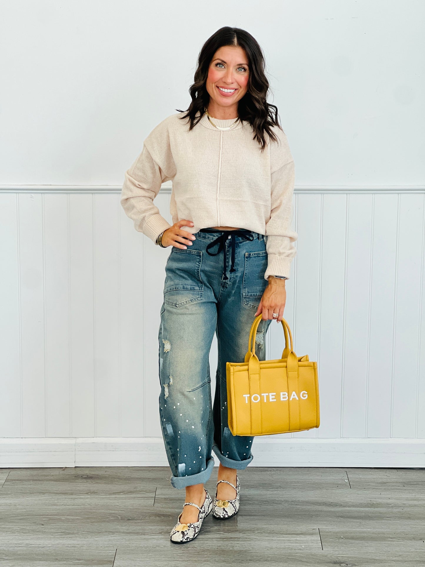 Dark Denim Pull-On Style Pants (Reg.)