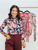 Semi Sheer Floral Print Mesh Top (Reg.) - 3 Colors