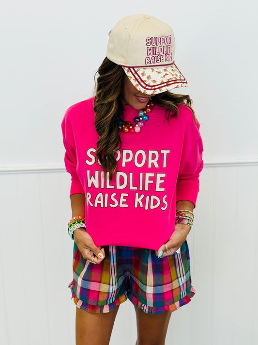 Support Wildlife Hot Pink Sweatshirt (Reg. and Plus)