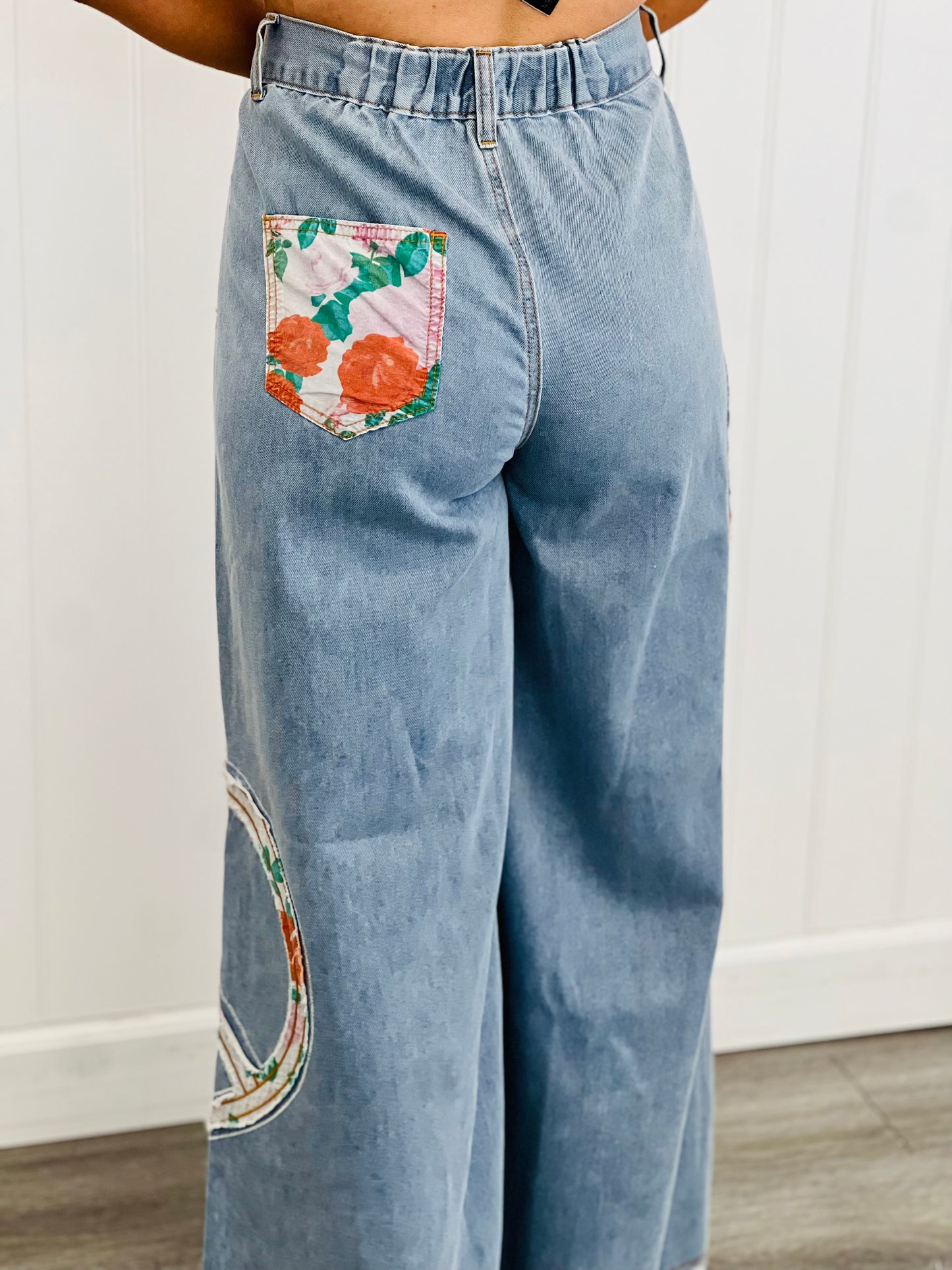 POL Vintage Peace Patch Denim Pants (Reg.)