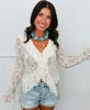 Ruffled Lace Long Sleeve Blouse (Reg & Plus)- 2 Colors