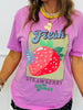 Fresh Strawberry Vibes Tee (Reg & Plus)-2 Colors