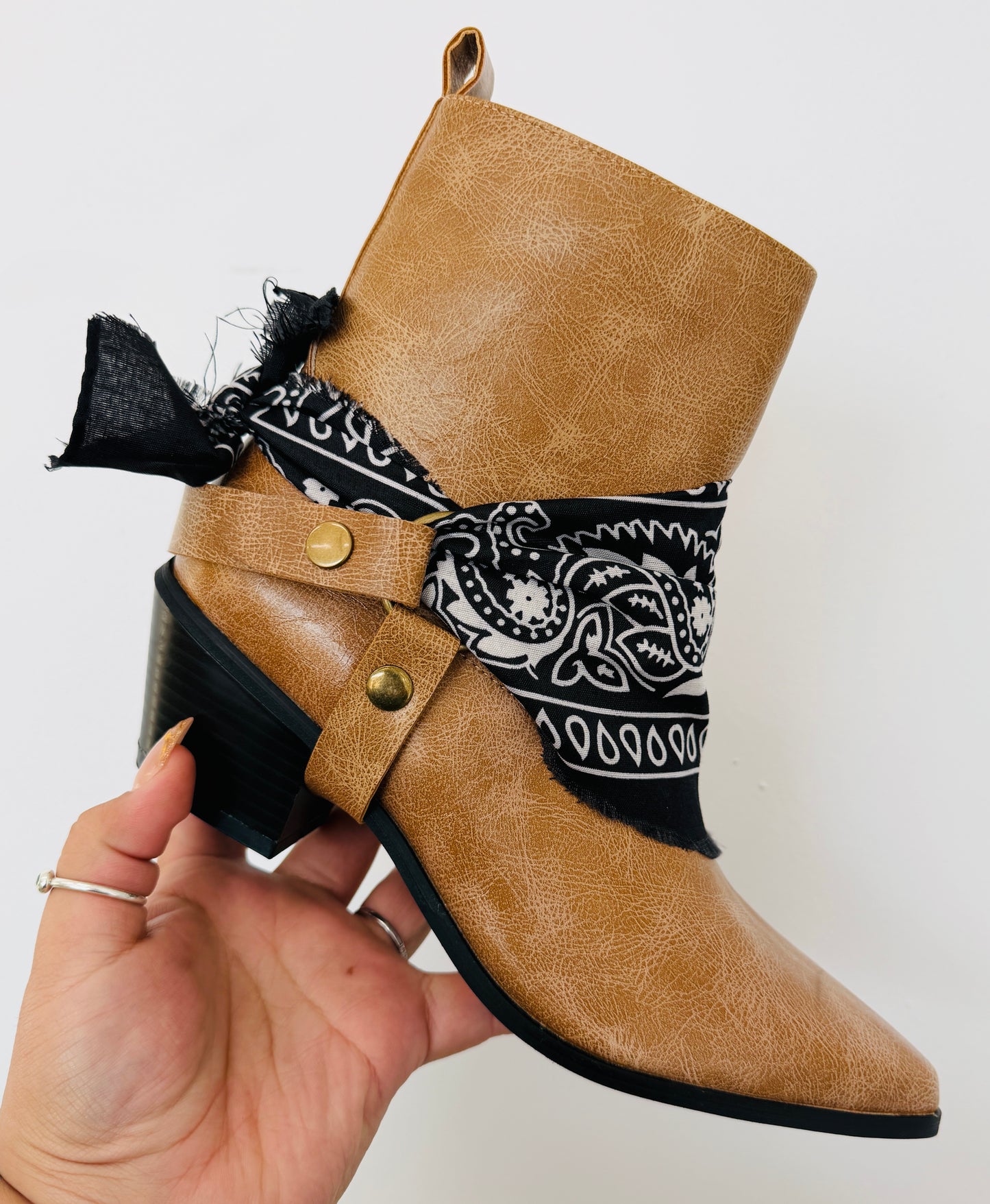 Tan Rebel Spirit Bandana Booties