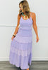 Lavender Textured Tiered Maxi Dress (Reg & Plus)