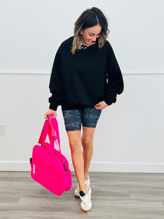 Shark Grey Camo Biker Shorts (Reg)