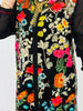 Black Floral Embroidered Button Up Duster (Reg. and Plus)