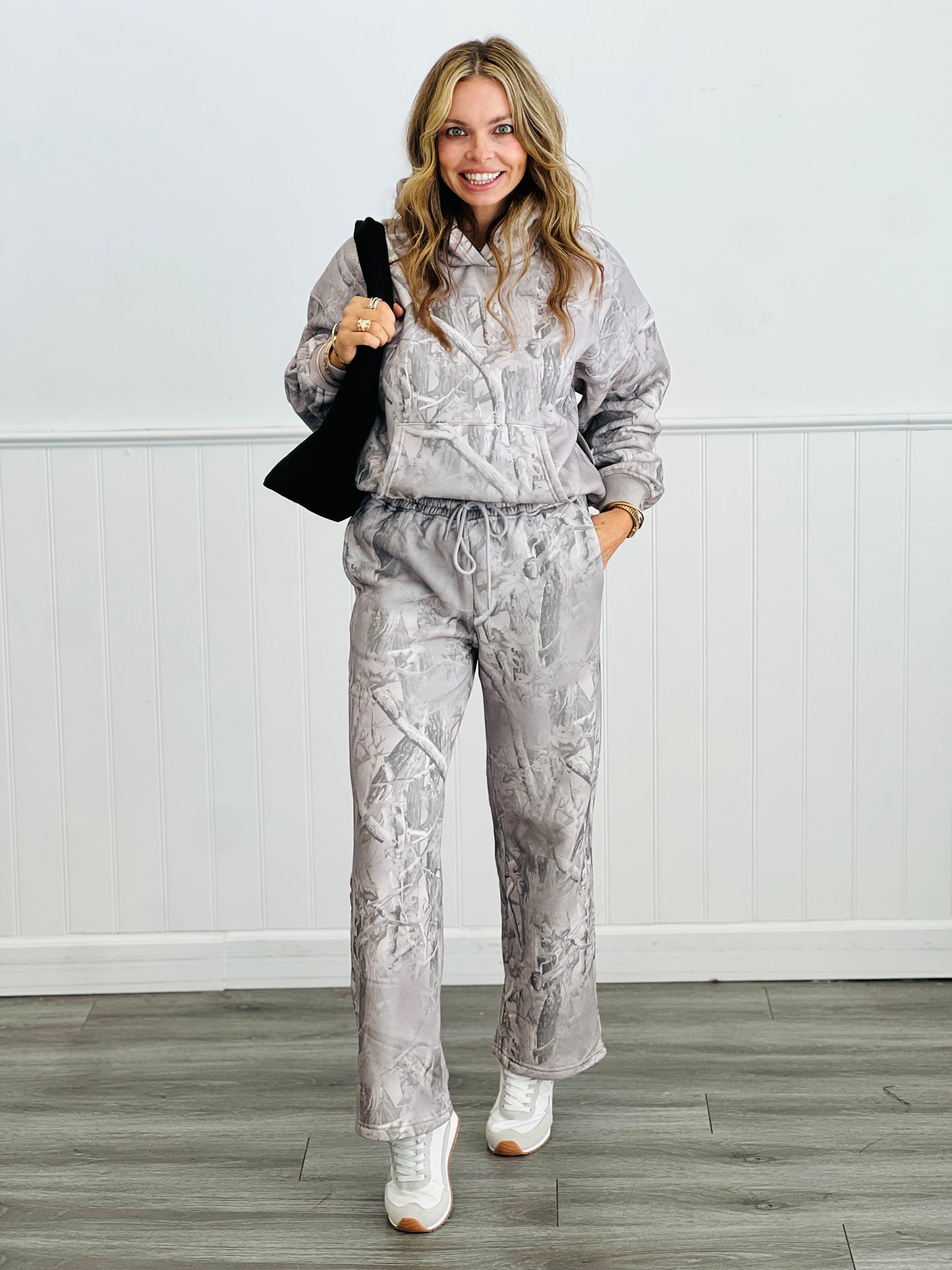 Grey Camo Mid Rise Sweatpants (Reg.)