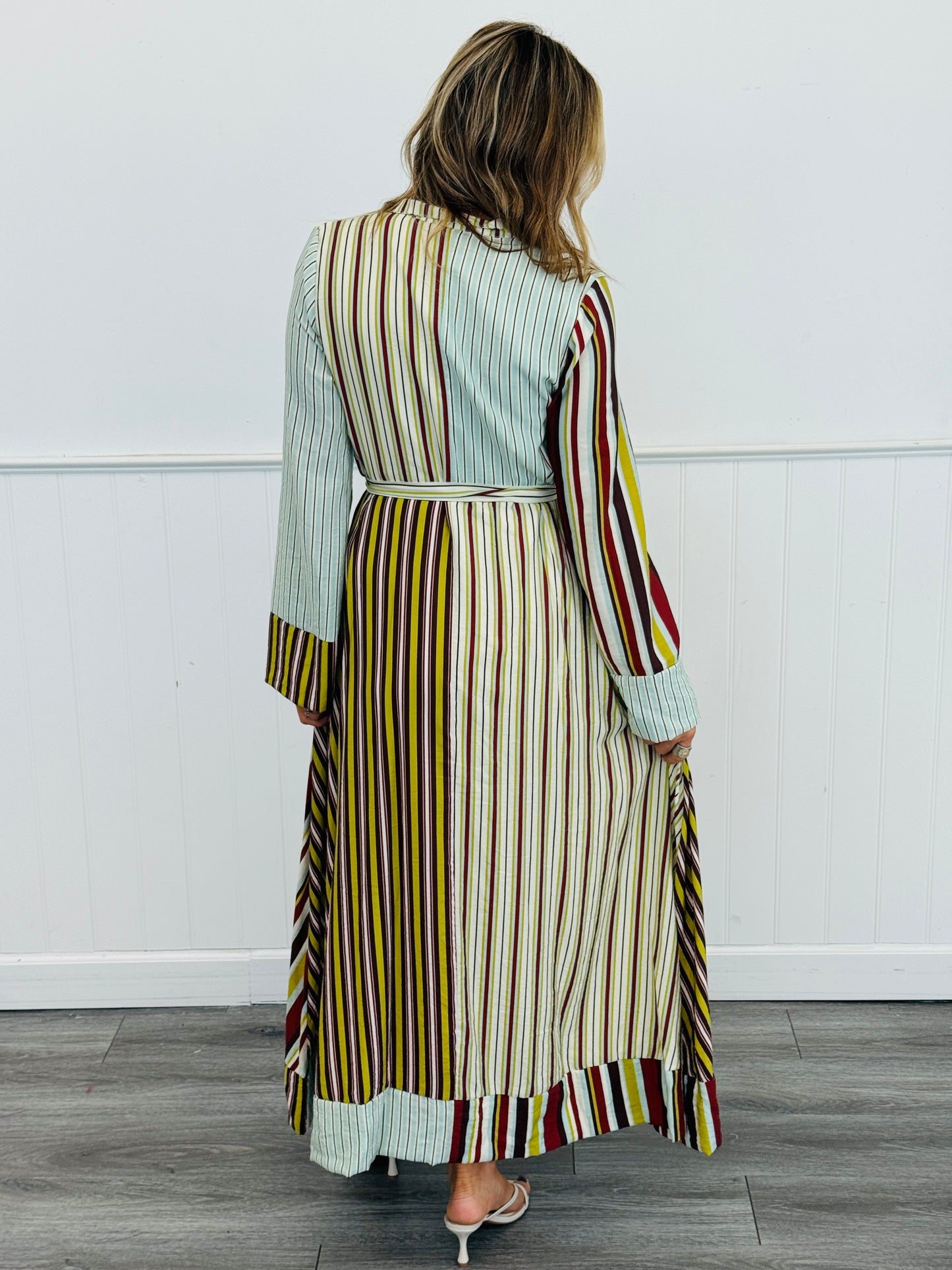 Multi Striped Button Down Maxi Dress (Reg.)