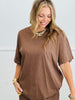Chocolate Twinkling Rhinestones Tee Top & Pants Set (Reg.)