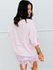 Pink Lace Detail Top (One Size)
