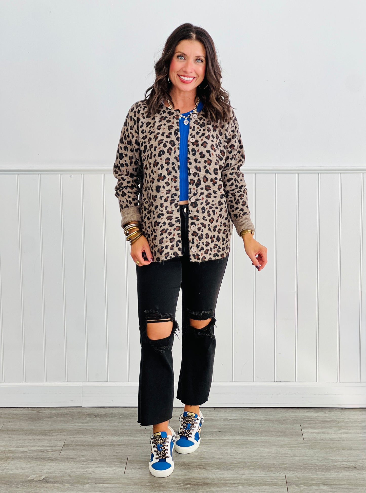 Leopard Print Button Up Cardigan (Reg.) - 2 Colors