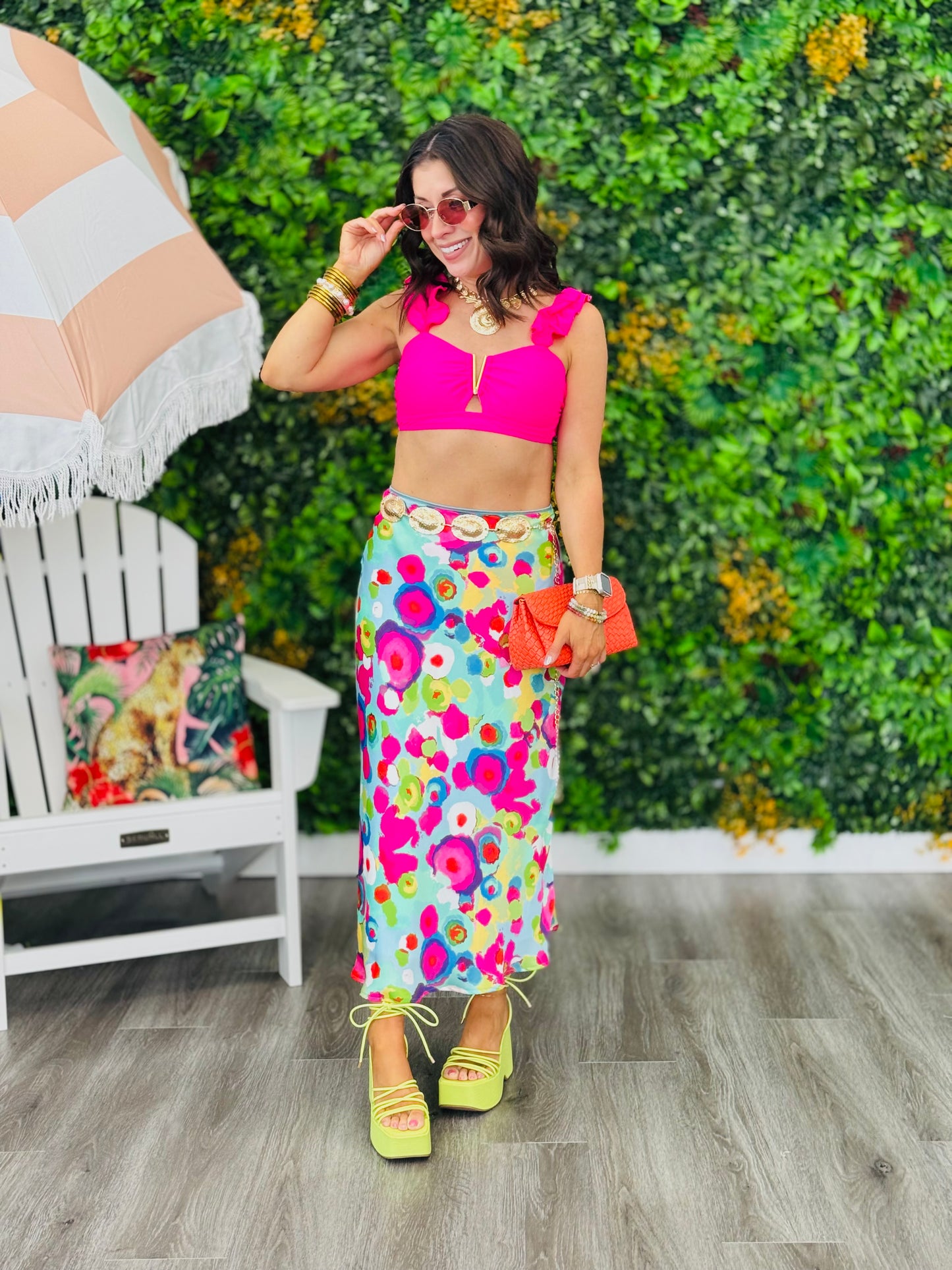 Pink Flirty Two-Piece Swimsuit (Reg. & Plus)