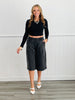 Mineral Wash Pleated Culottes (Reg.)-2 Colors