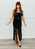 Black Crochet Geometric Maxi Skirt (Reg & Plus)