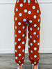 Rust/Sky Blue Polka Dot Jogger Sweatpants (Reg.)
