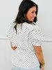 Cream Polka Dot Peplum Blouse (Reg.)