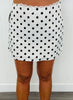 White/Black Polka Dot Mini Skirt (Reg.)