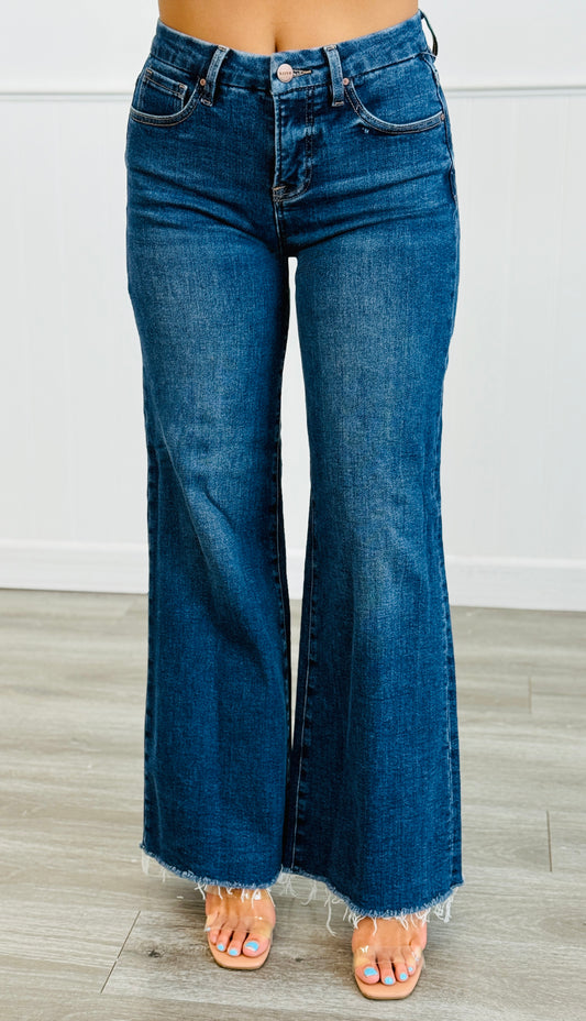 Risen A Little Frayed Dark Jeans (Reg & Plus)