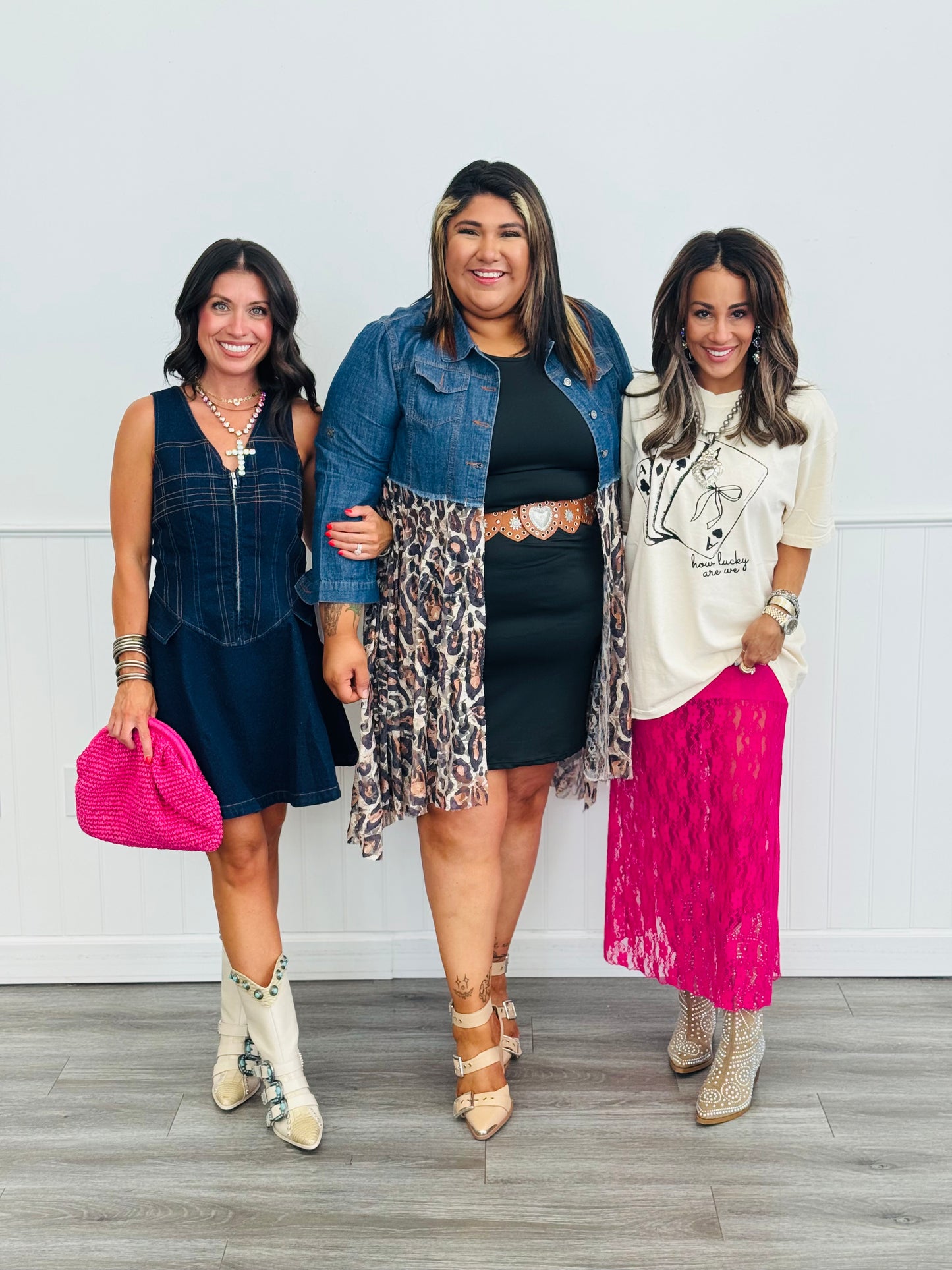 Dark Denim Zip Corset Mini Dress (Reg.)