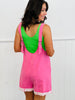 Pink V-Neck Pocket Detail Romper (Reg.)