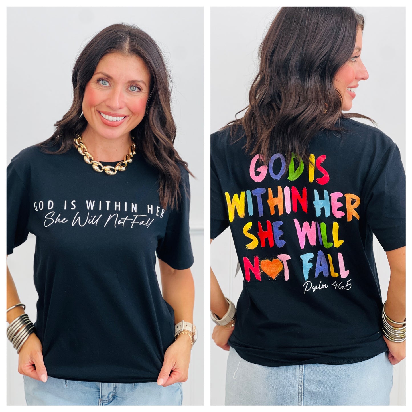 God Is Within Her Graphic Tee (Reg. and Plus)