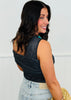 Black/Ivory Polka Dot One Shoulder Top (Reg & Plus)