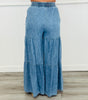 Denim Wide Tiered Pants (Reg & Plus)