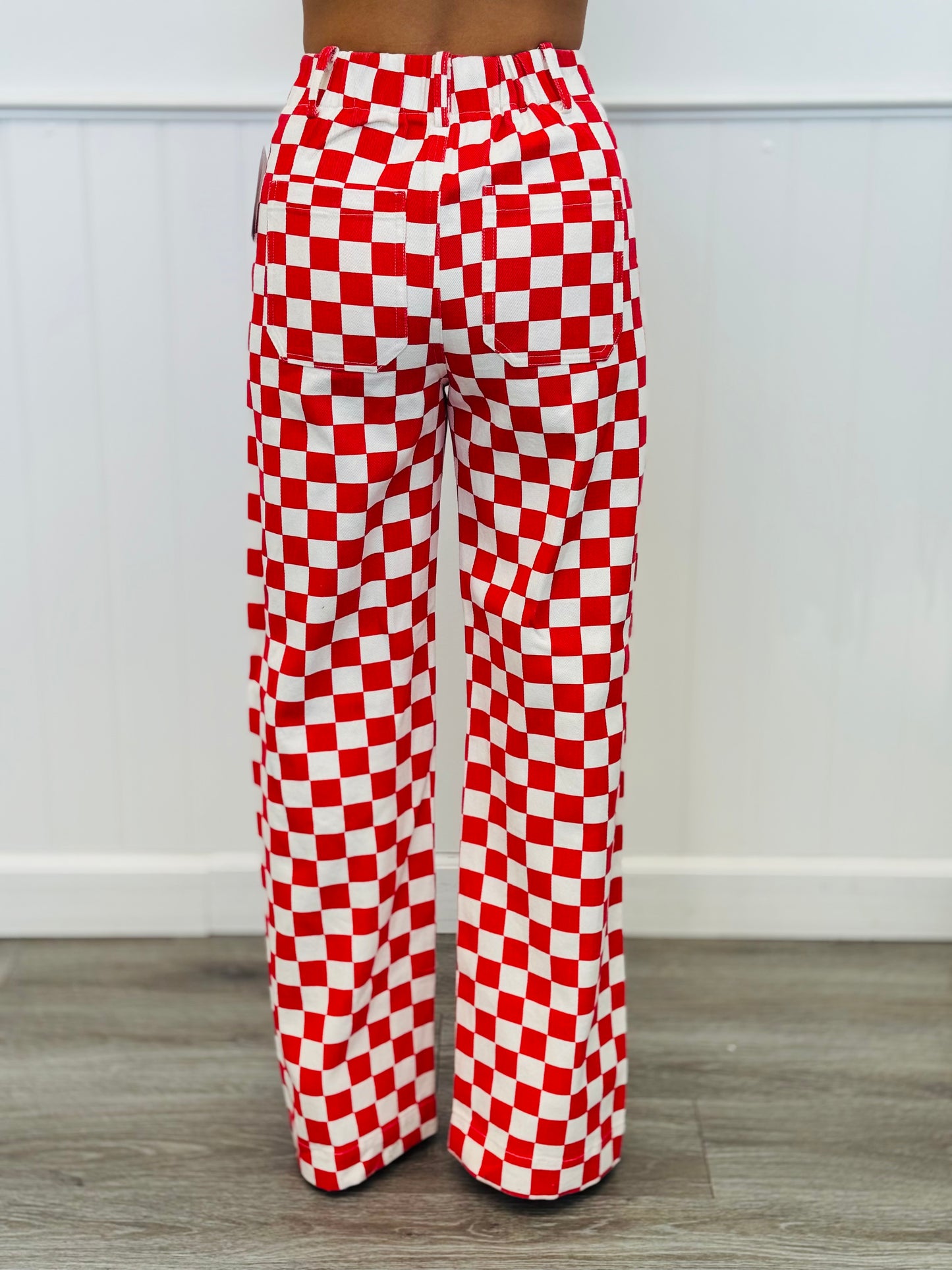 Denim Checkered Pants (Reg.)- 4 Colors