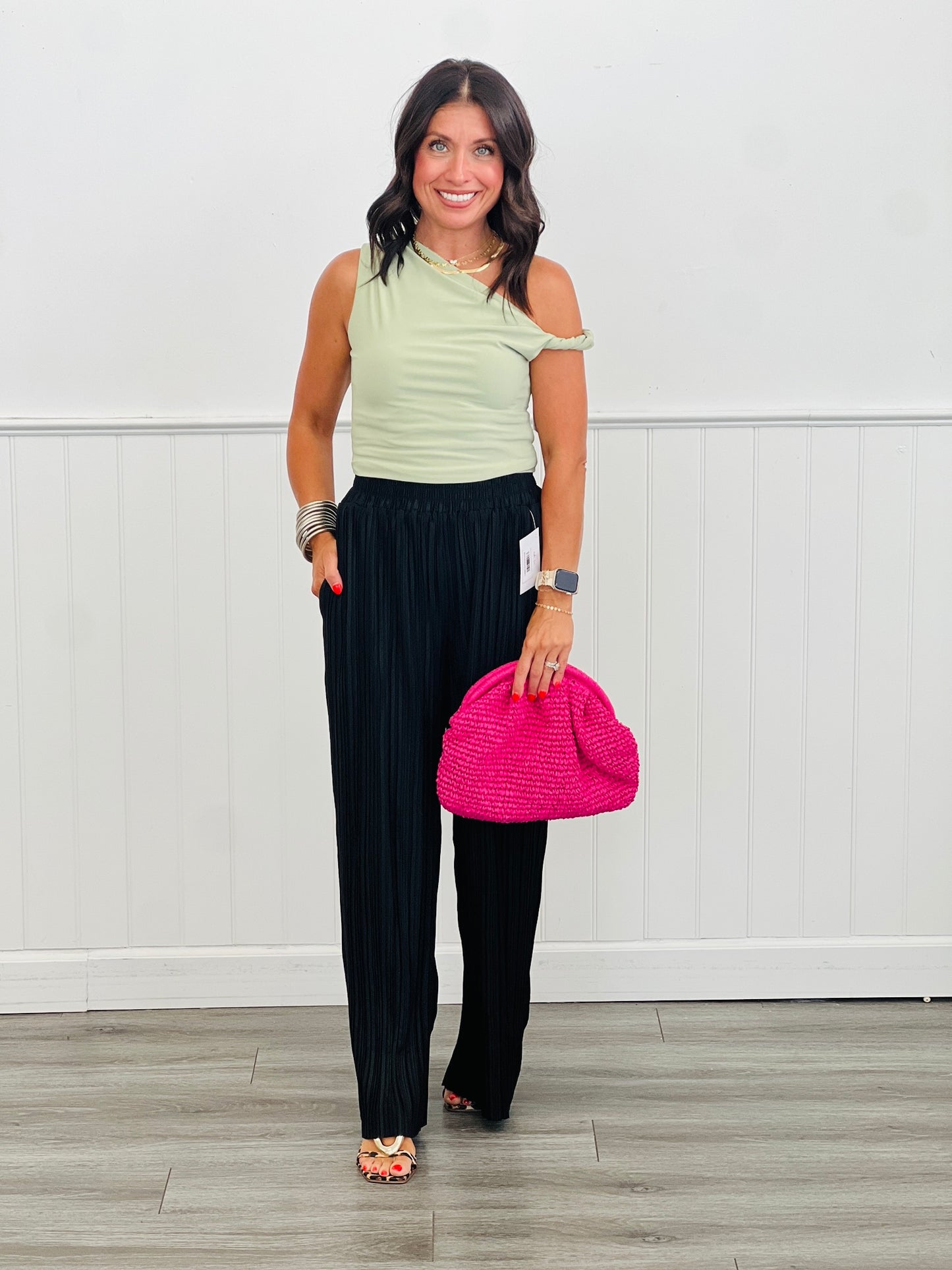 Pleated Perfection Flowy Pants (Reg & Plus)-2 Colors