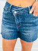 Judy Blue Looking Up Criss-Cross Shorts (Reg. and Plus)