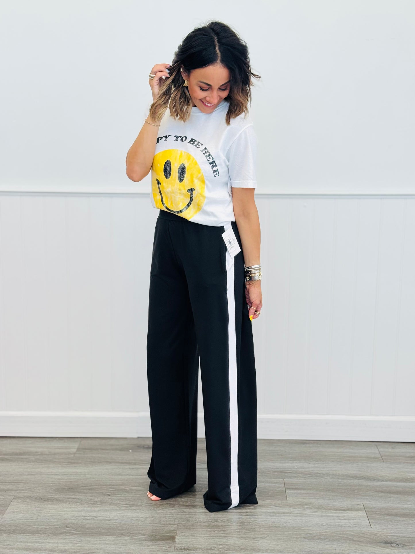 Side Stripe Straight Pants (Reg.) - 2 Colors