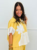 Butter Cream French Terry Lace Hoodie Top & Pants Set (Reg. & Plus)