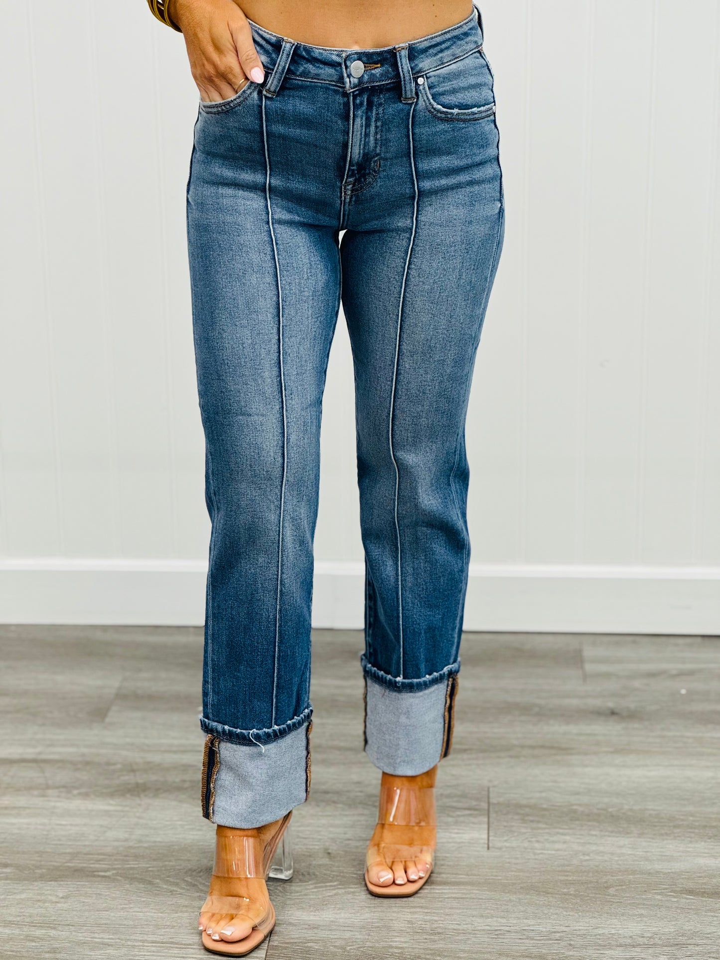 Risen Got To Be Me High Rise Straight Leg Jeans (Reg & Plus)