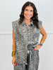 Grey Leopard Upscale Top/Pant Set (Reg & Plus)