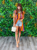Striped Seashell Ruffle Sleeves Mini Dress (One Size)