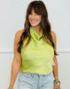 Satin Cowl Halter Neck Top (Reg.)-3 Colors