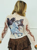 Sand Horse Pack Print Mesh Top (Reg.)