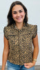Leopard Denim Vest (Reg & Plus)
