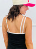 Black Asymmetric Neckline Mini Dress (Reg.)