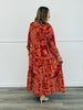 Rust Multi Boho Print Longline Shirt (Reg. and Plus)