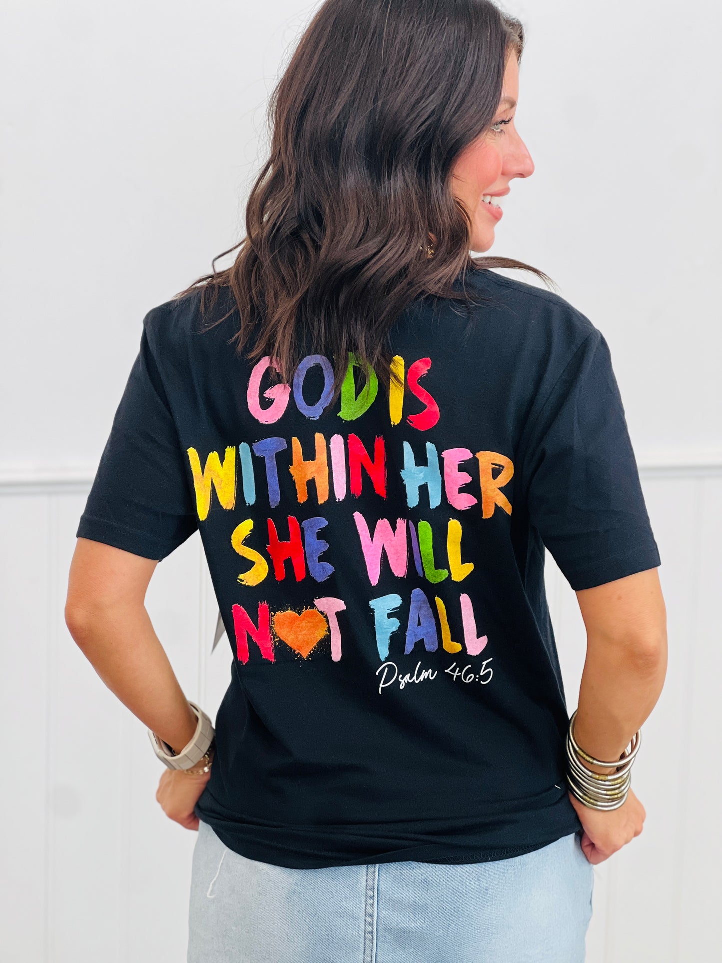 God Is Within Her Graphic Tee (Reg. and Plus)