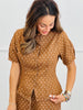Brown/Cream Polka Dot Blouse & Pants Set (Reg.)