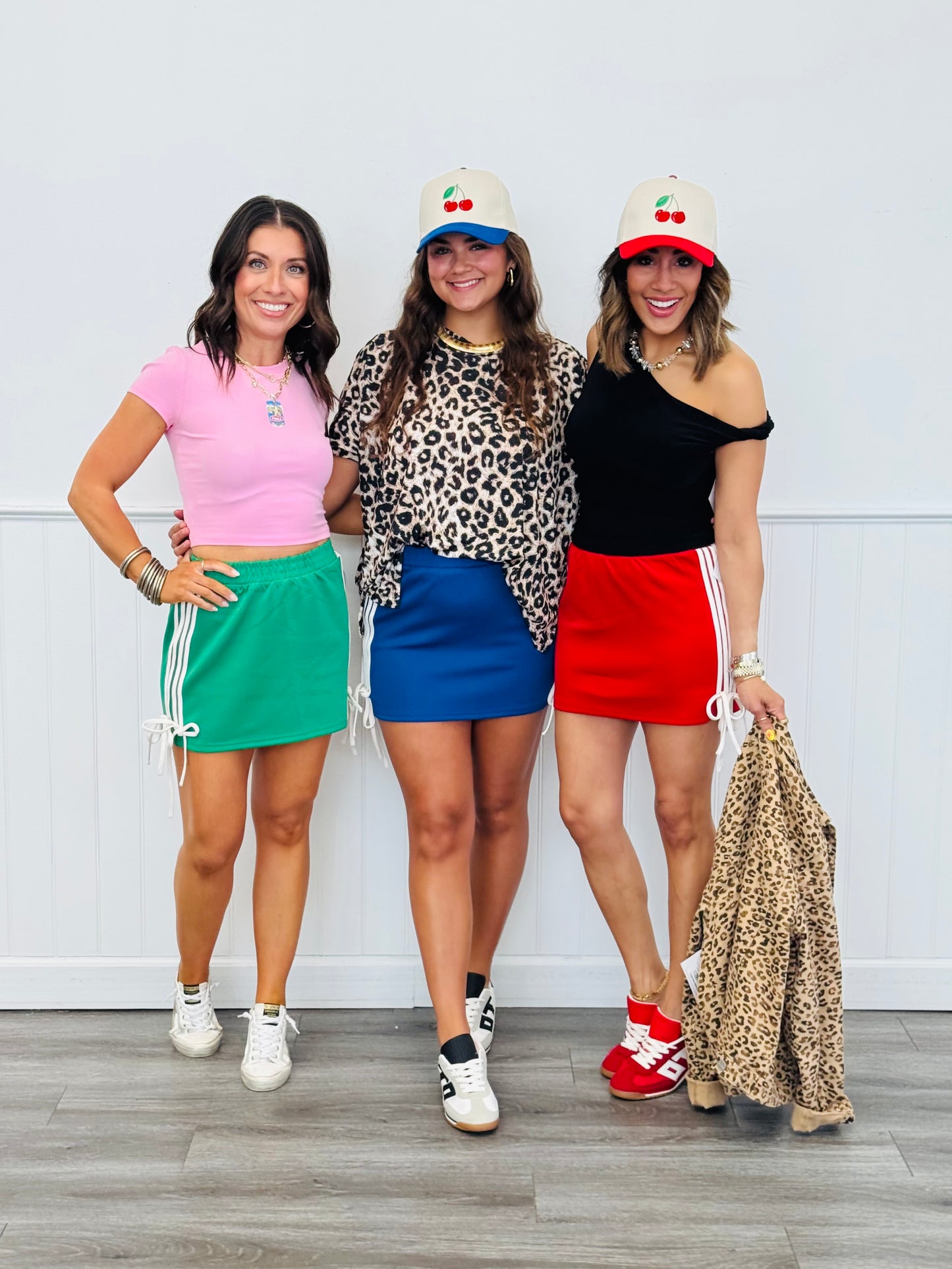 Bow Detail Track Mini Skirt (Reg.)- 6 Colors