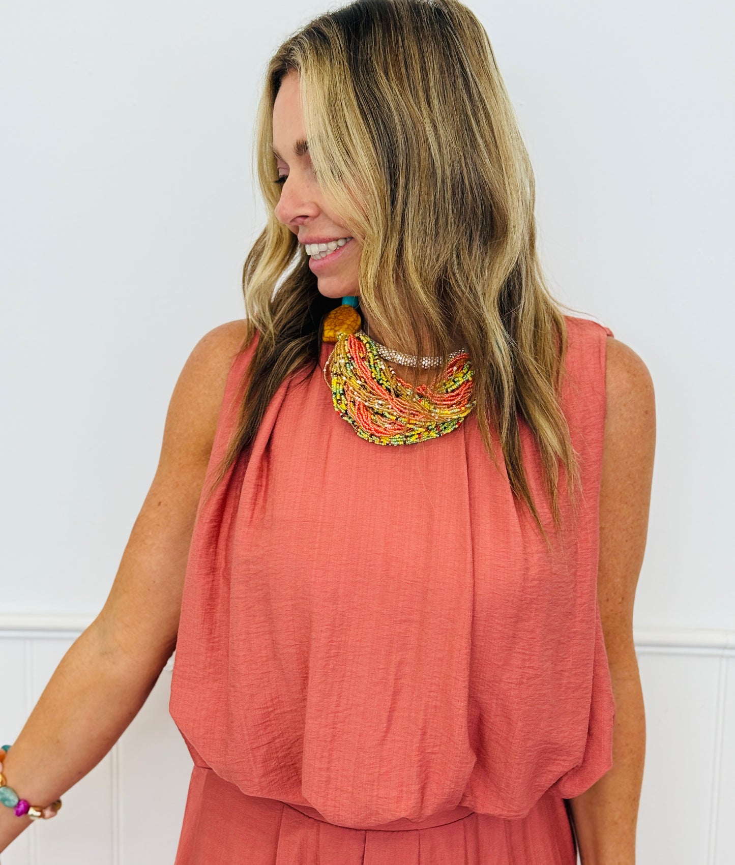 Sunset Bubble Top & Midi Skirt Set (Reg.)