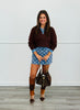 Chocolate Denim Trim Sweater Top (Reg & Plus)