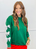Tied With Cheer Bow Sleeves Pullover (Reg. and Plus)