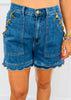 Denim Scalloped Hem Shorts (Reg.)