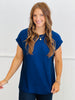 Shimmer Round Neck Short Sleeve Top (Reg. and Plus) - 8 Colors