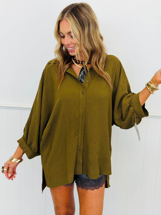 Olive Sloane Button Up Top (Reg. and Plus)